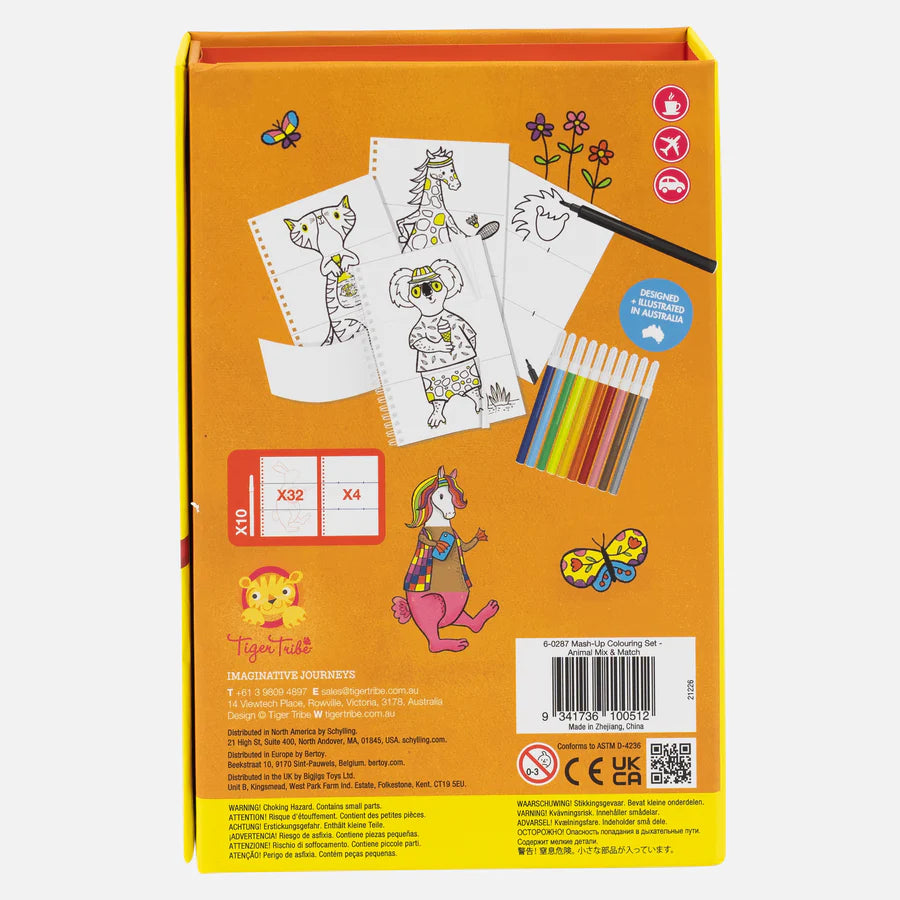 Tiger Tribe - Mash-up Colouring Set - Animal Mix and Match