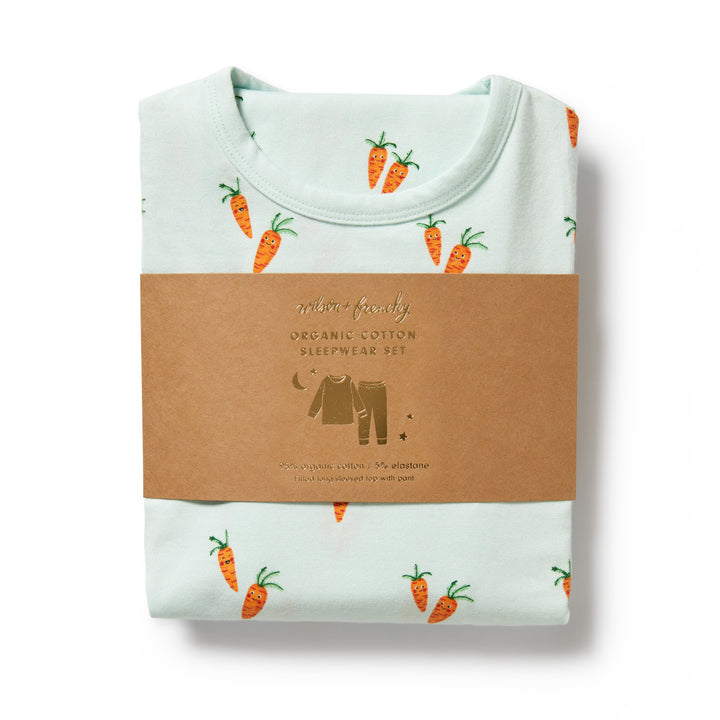 Wilson and Frenchy Long Sleeve Organic Pyjamas - Cute Carrots