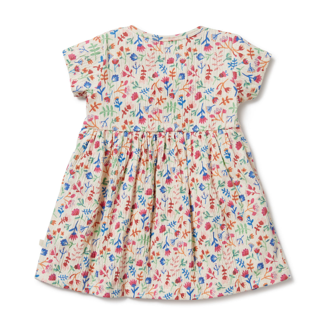 Wilson and Frenchy Crinkle Button Dress - Tropical Garden