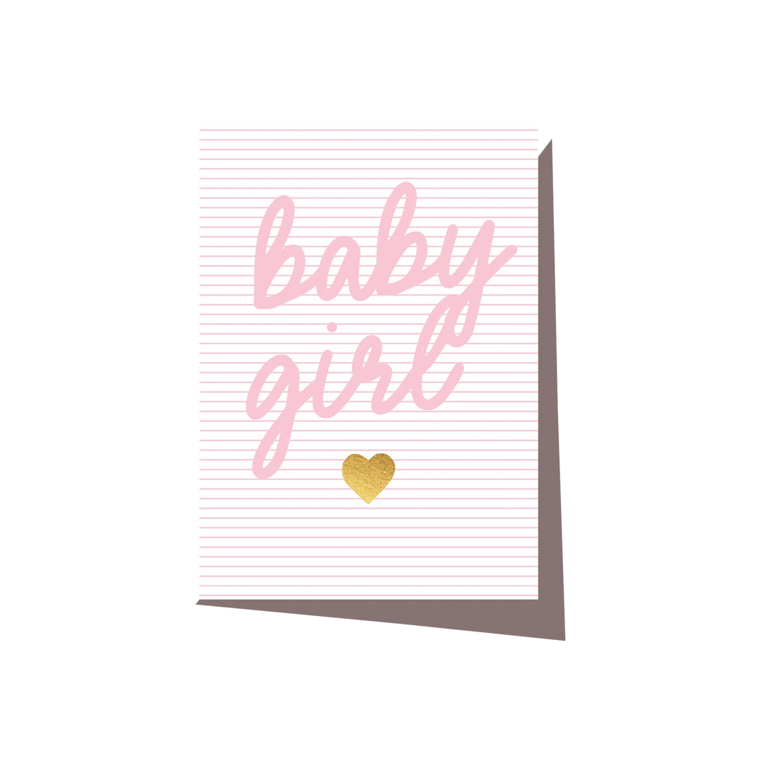 Baby Girl Stripe Card