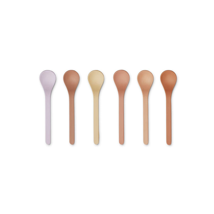 Liewood Erin Spoon 6 Pack - Light Lavender Multi Mix