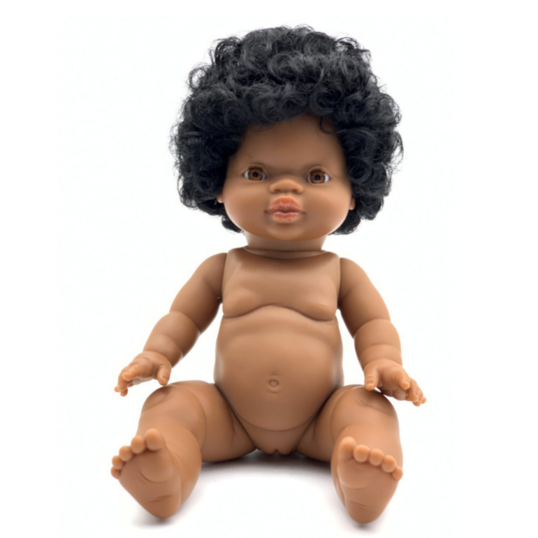 Baby doll top with black hair