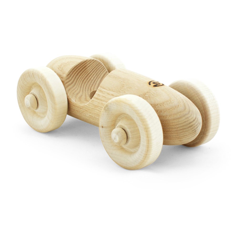 Wooden Toy Racing Car Dapper Mr Bear