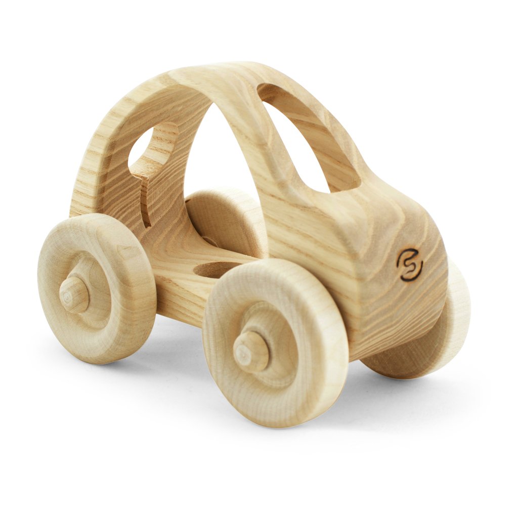 Wooden Toy Car Small Dapper Mr Bear