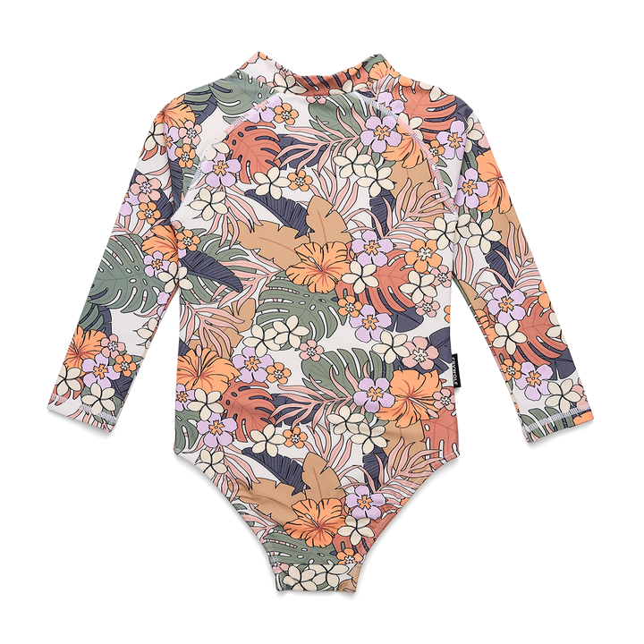 Crywolf Long Sleeve Swimsuit - Tropical Floral
