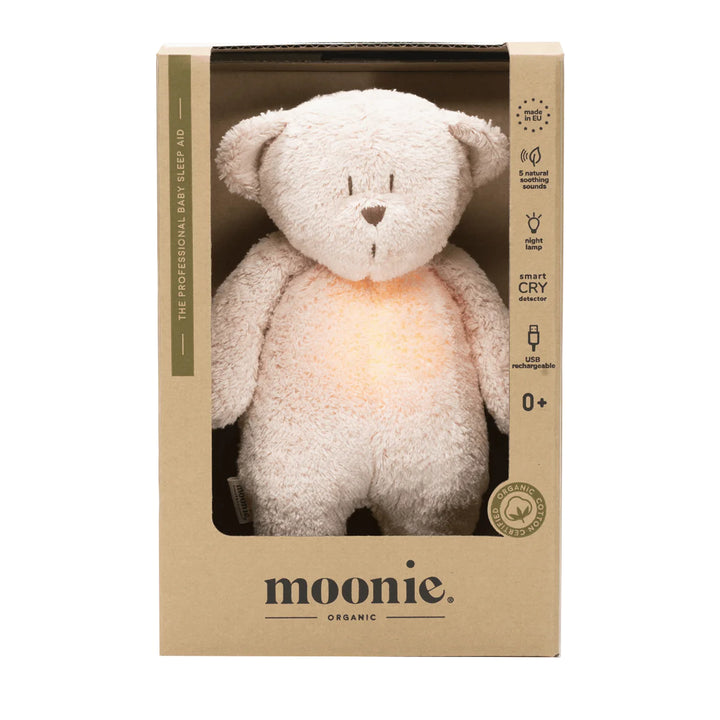 Moonie Humming Bear Light and Sleep Aid (NEW FABRIC)- Rose