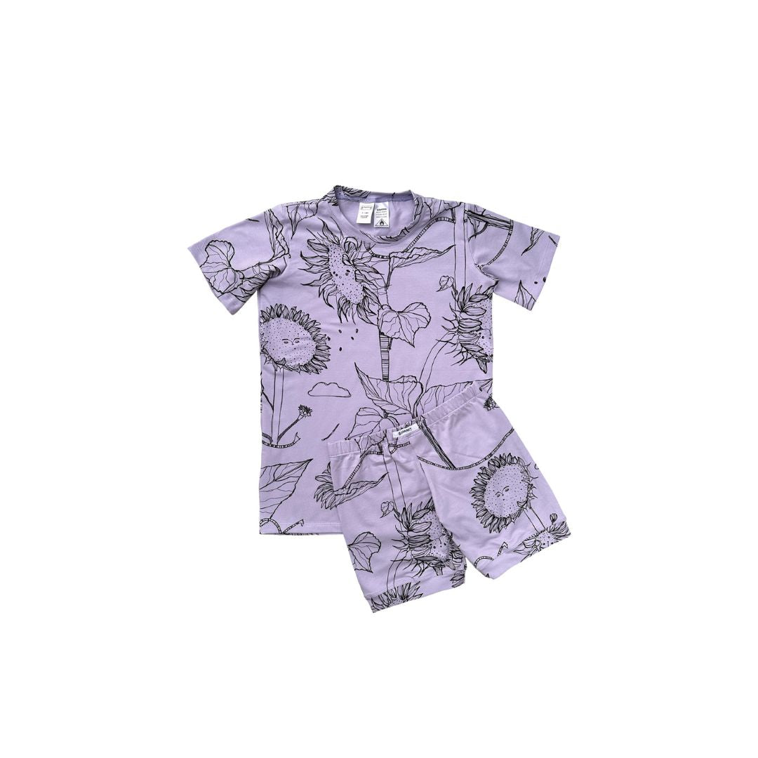 G.Nancy Anniversary Collection Sunflowers Short Sleeve PJs - Lilac