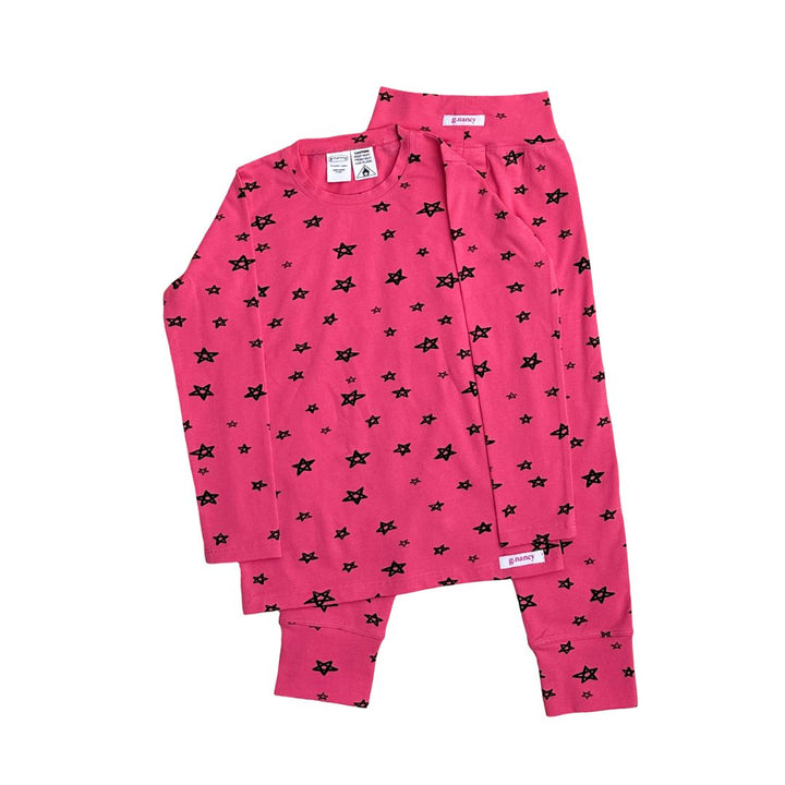 G.Nancy Stars Long Sleeve PJs - Fancy Pink