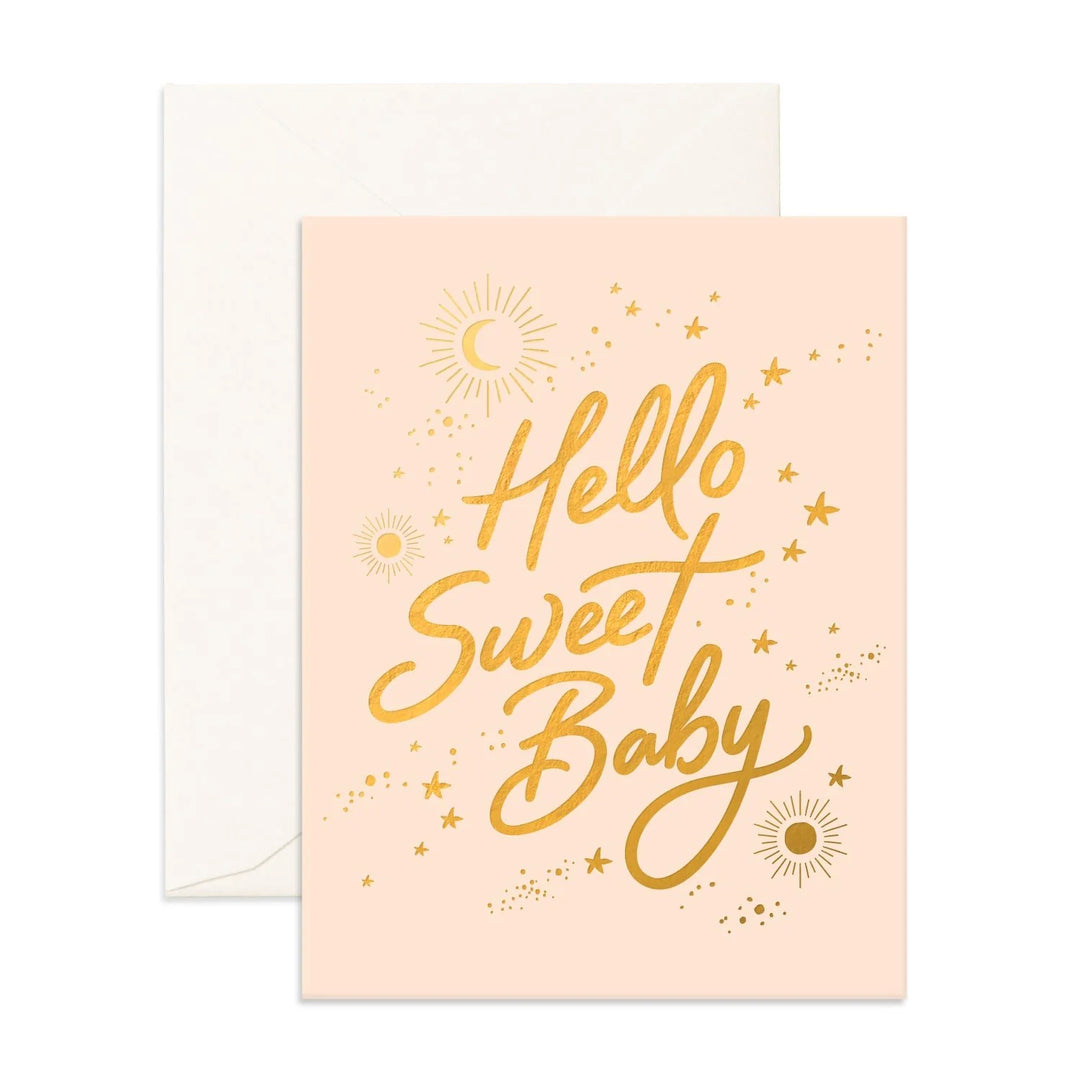 Fox and Fallow Hello Sweet Baby Card