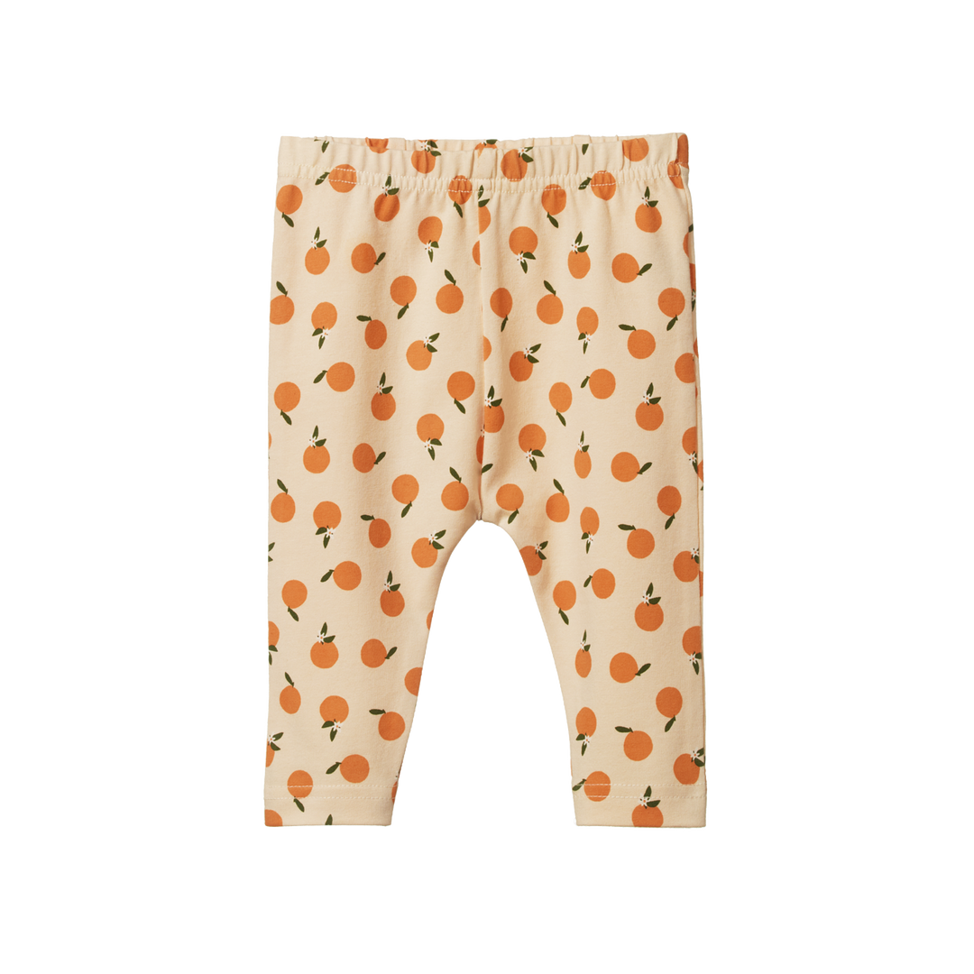Nature Baby Leggings - Orange Blossom Print