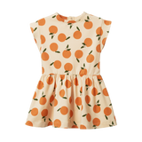 Nature Baby Twirl Dress - Grande Orange Blossom Print