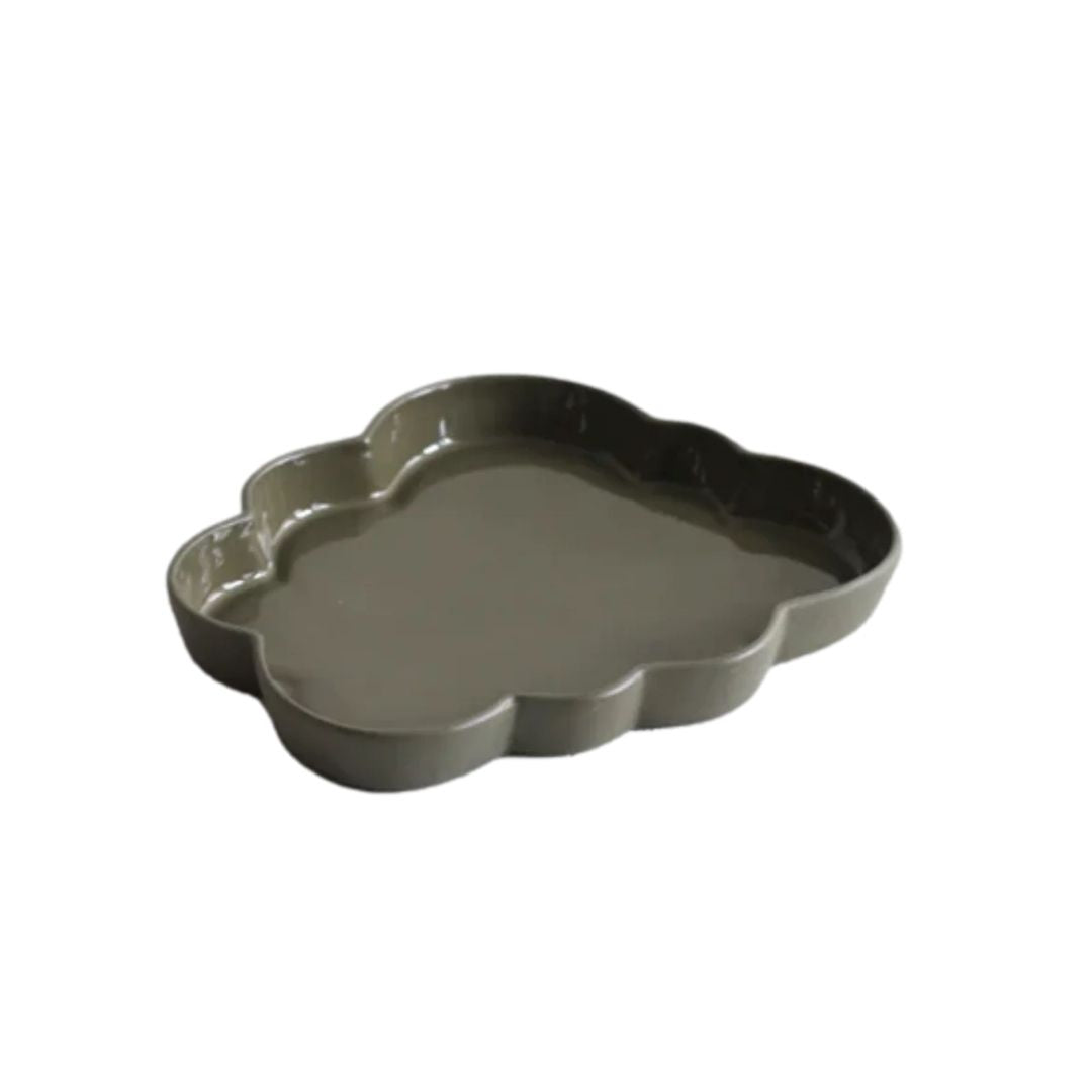 Ned Collections Cloud Jewellery Tray - Olive Green