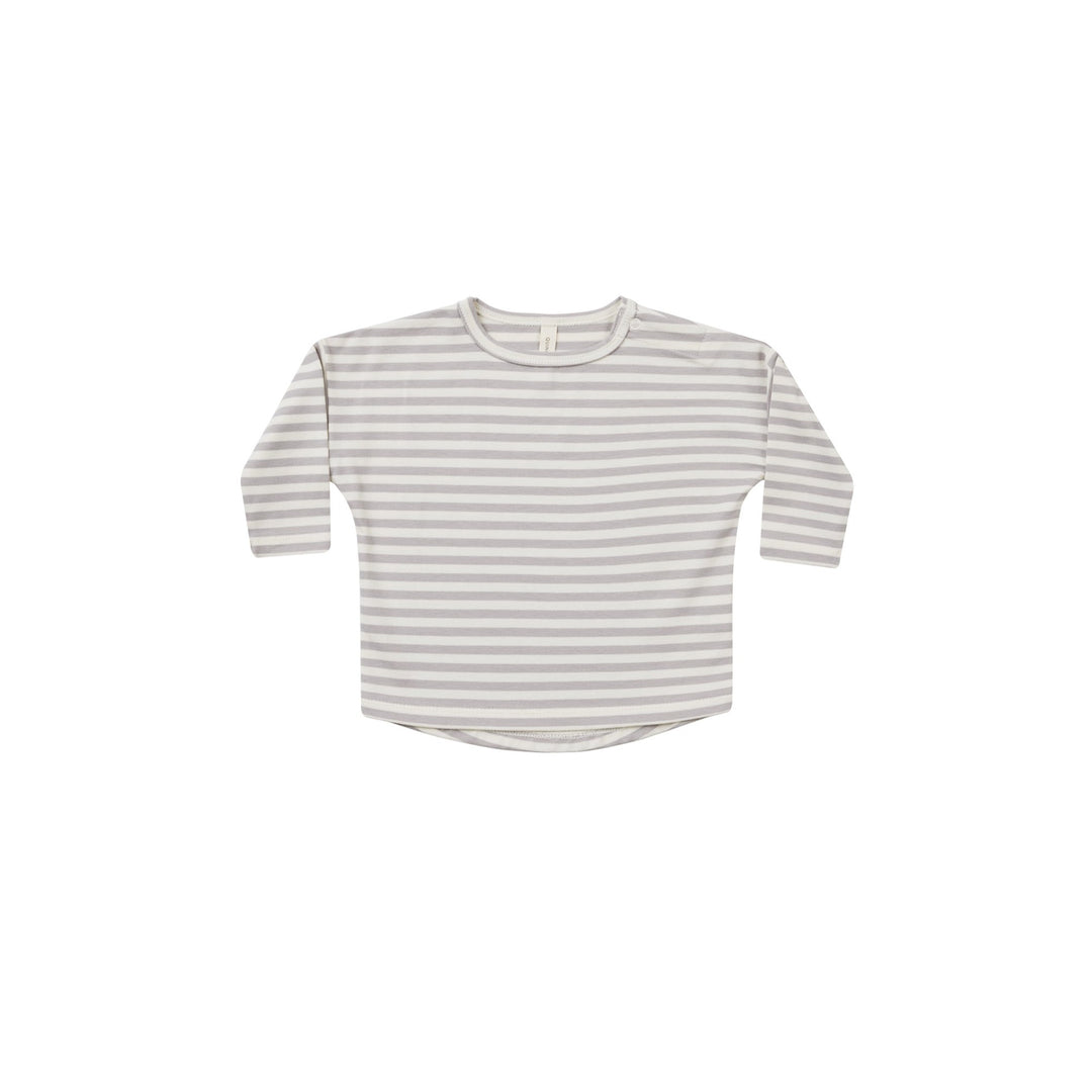 Quincy Mae - Long Sleeve Tee - Periwinkle Stripe