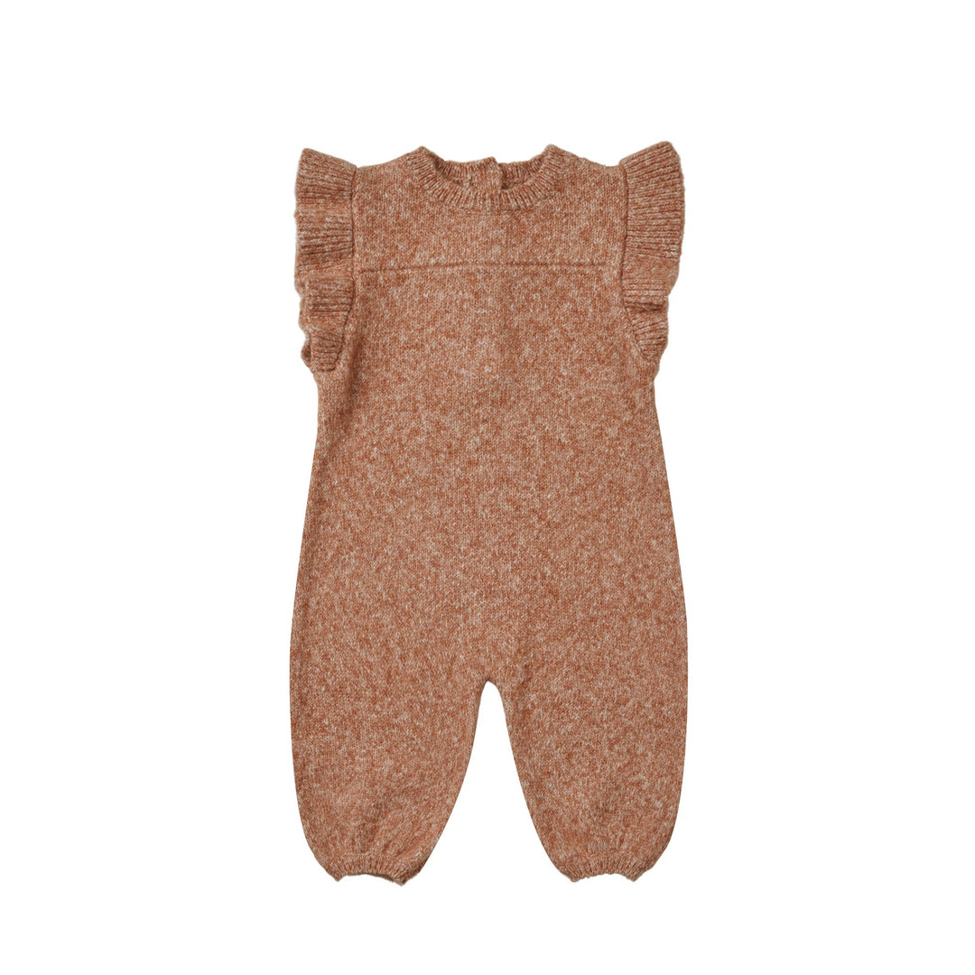 Quincy Mae - Mira Knit Romper - Heathered Clay