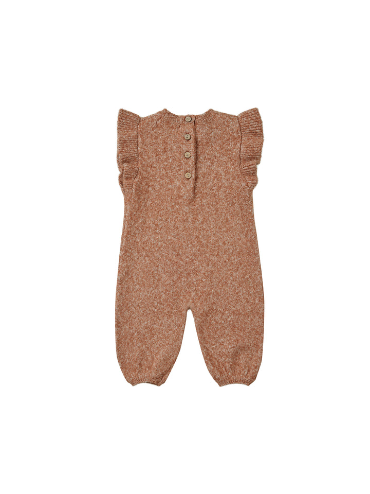 Quincy Mae - Mira Knit Romper - Heathered Clay