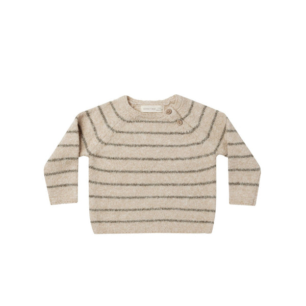 Quincy Mae - Ace Knit Sweater - Basil Stripe