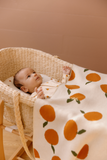 Nature Baby Dune Cot Blanket - Orange Blossom Knit