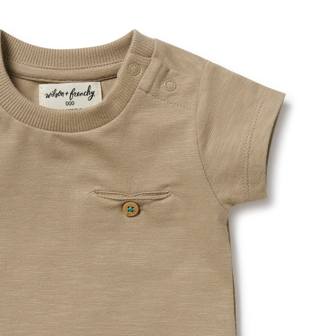 Wilson and Frenchy Organic Pocket Tee - Driftwood