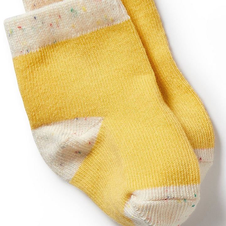 Wilson and Frenchy 3 Pack Baby Socks - Dijon/Pink/Fleck