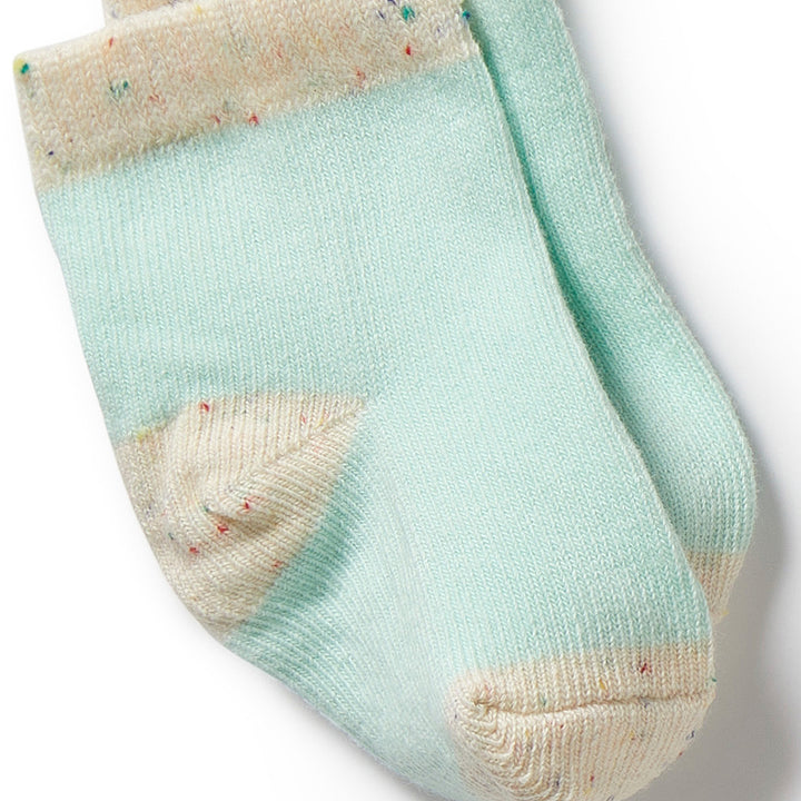 Wilson and Frenchy 3 Pack Baby Socks - Mint Green/Cream/Pink