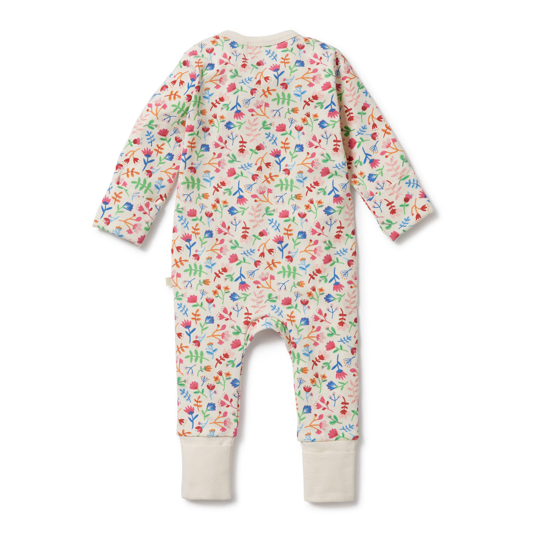 Wilson and Frenchy Organic Zipsuit with Feet - Tropical Garden