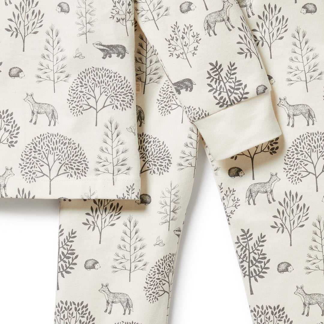 Wilson and Frenchy Long Sleeve Organic Pyjamas - Woodland