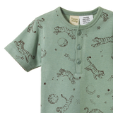 Nature Baby Short Sleeve Pyjamas - Dream Tigers Lagoon Print
