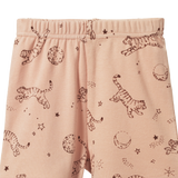Nature Baby Short Sleeve Pyjamas - Dream Tigers Rose Dust Print