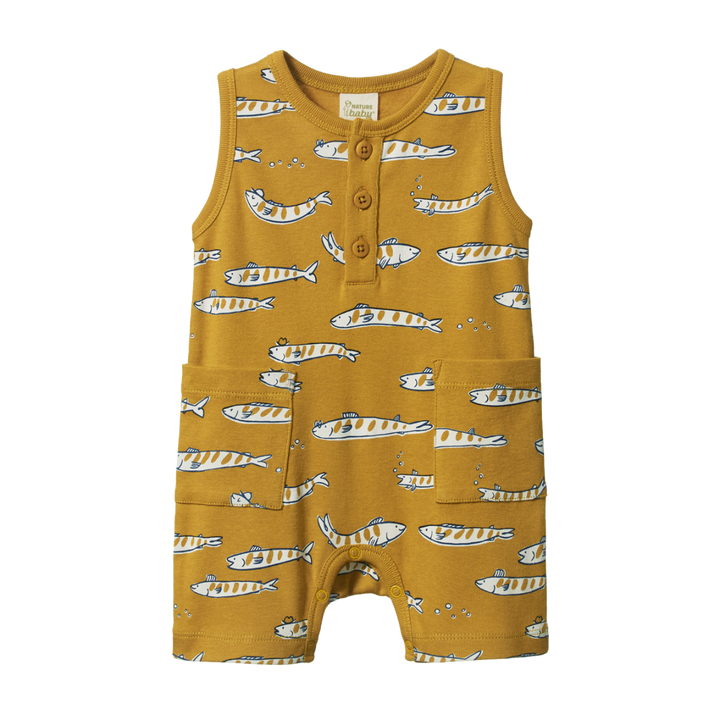 Nature Baby Camper Suit - South Seas Palm Print