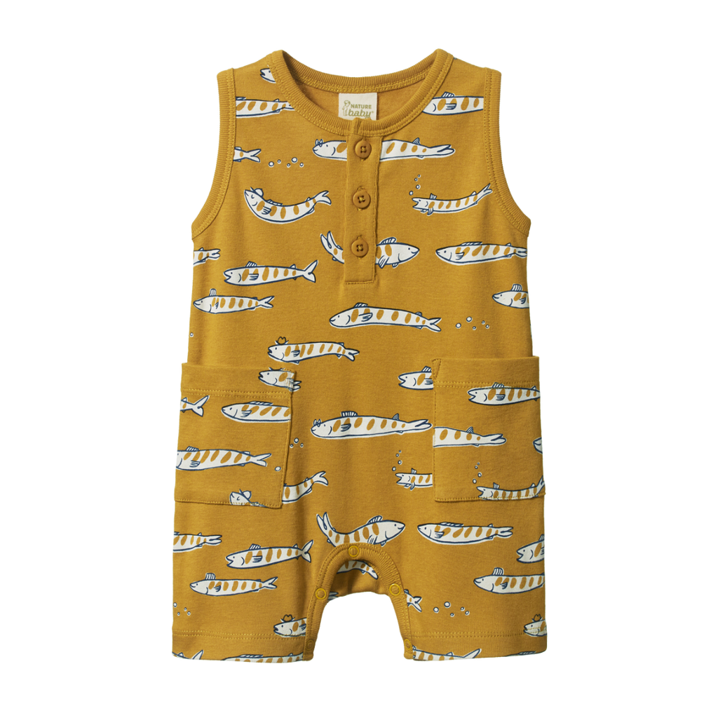 Nature Baby Camper Suit - South Seas Palm Print