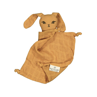Burrow and Be Muslin Bunny Comforter - Mustard