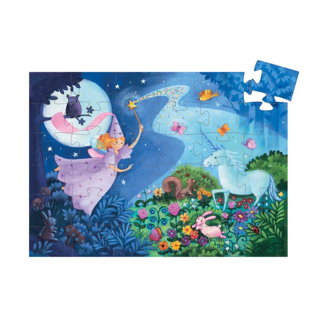 Djeco Fairy and Unicorn 36 Piece Puzzle