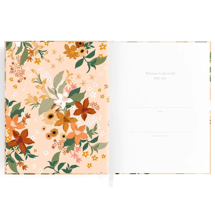 Fox and Fallow Boys Baby Book - Floral