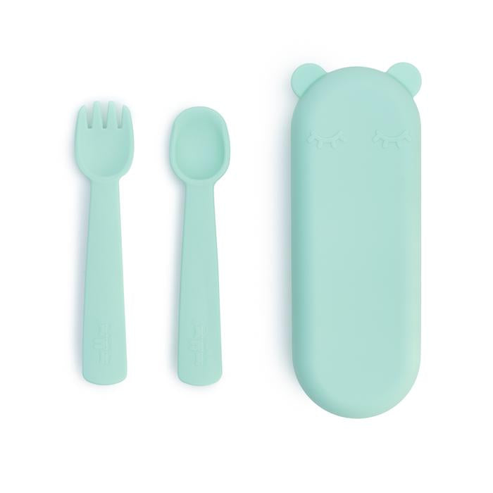 We Might Be Tiny Feedie Fork and Spoon Set - Mint