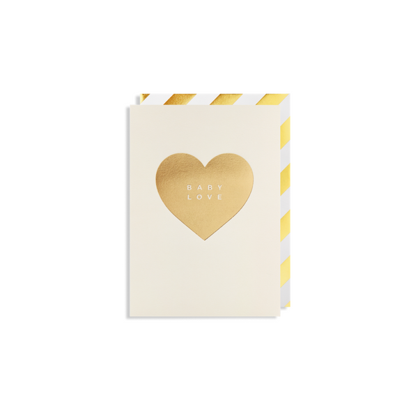 Baby Love Gold Heart Card
