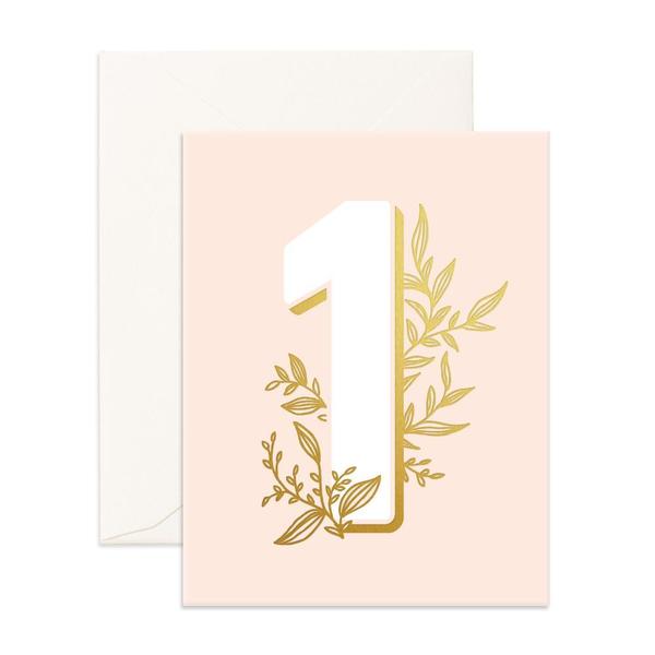 Fox and Fallow Number 1 Floral Card