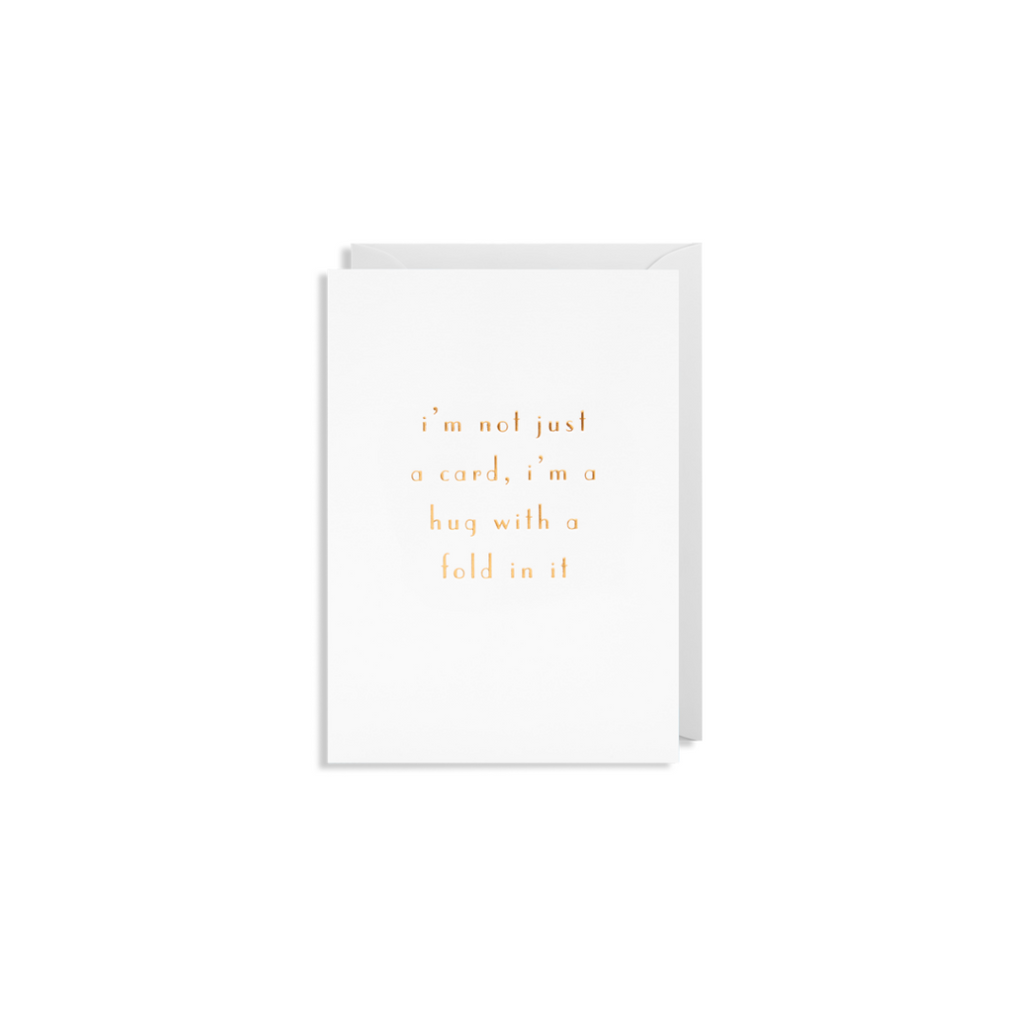 Hug with a Fold in it Card