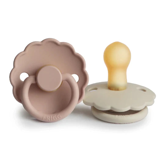 FRIGG Natural Rubber Pacifier 2 PACK - Daisy Cream/Blush