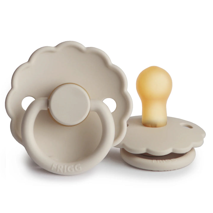 FRIGG Natural Rubber Pacifier 2 PACK - Daisy Sandstone