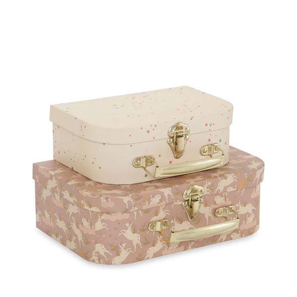 Konges Sløjd 2 Suitcase Set - Unicorn Blush/Etoile Multi