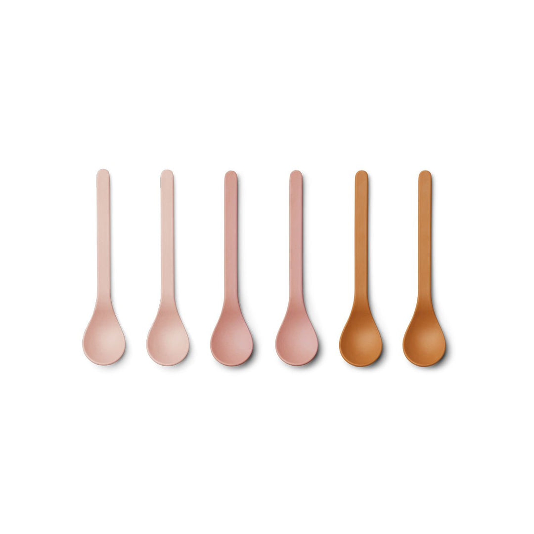 Liewood Etsu Bamboo Spoon - 6 pack -  Rose Multi Mix