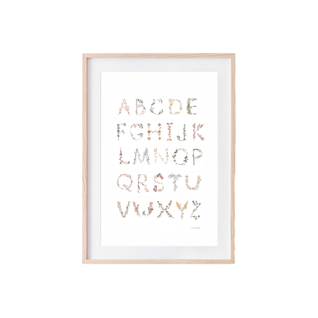 Mushie Poster - Alphabet