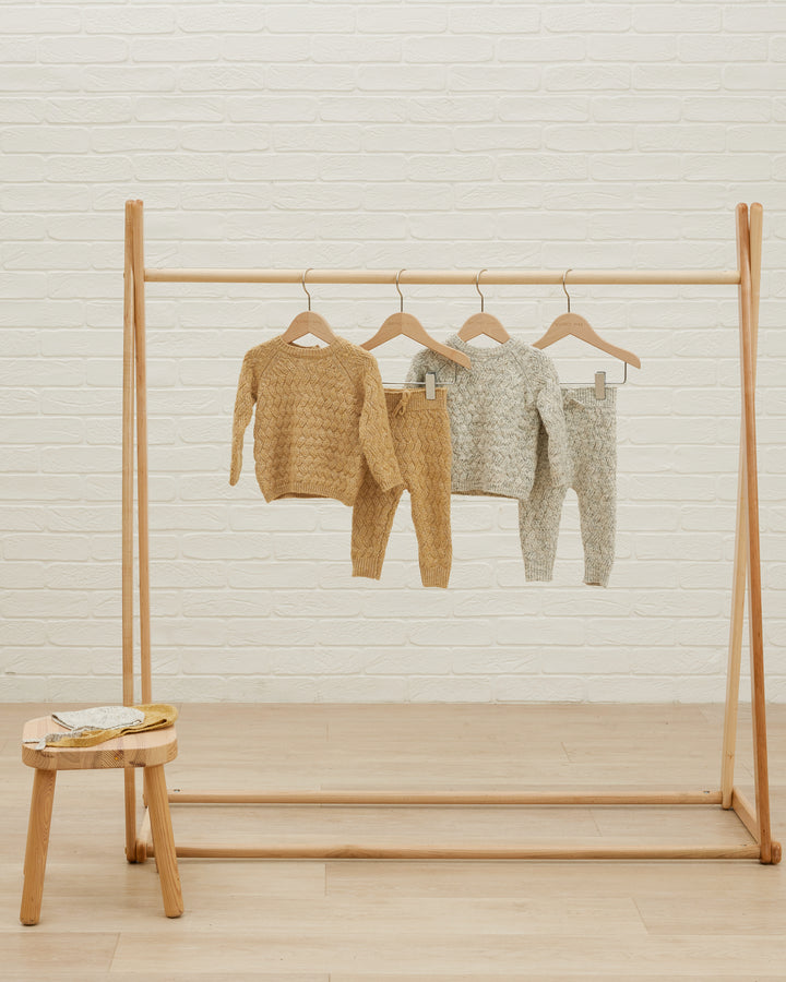 Quincy Mae - Cozy Heathered Knit Pants - Honey
