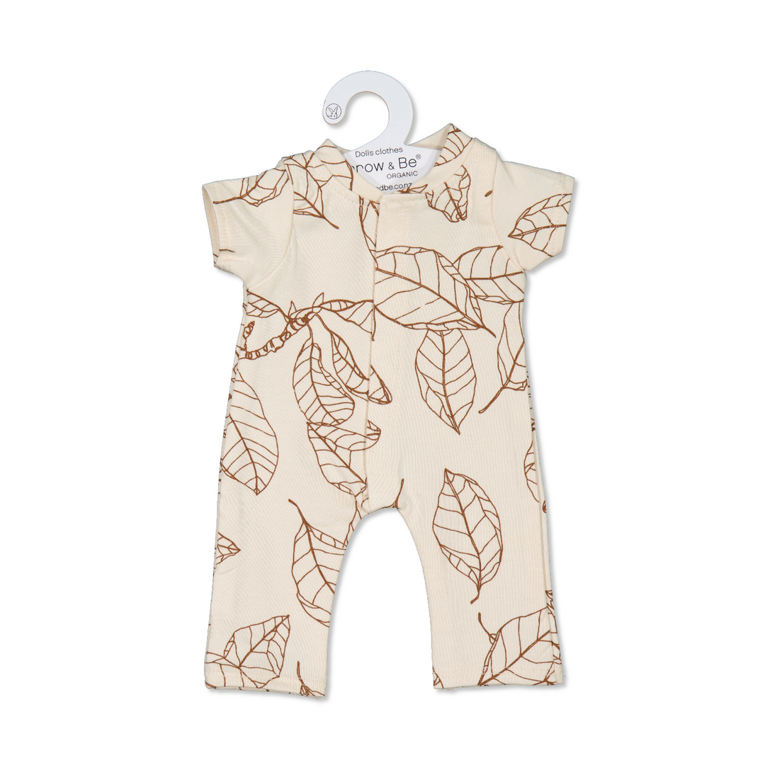 Burrow and Be Dolls Clothing - Leaves Doll Romper