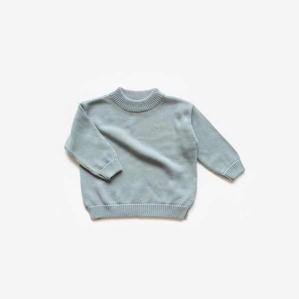 The Rest Organic Cotton Knit Jumper - Sky Marle