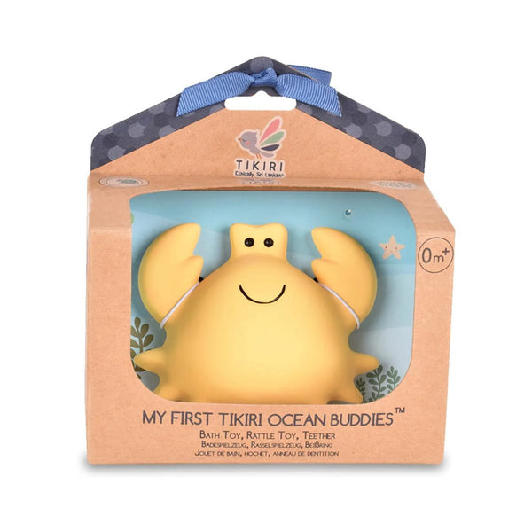 My First Tikiri Teether and Bath Toy - Crab Gift Boxed