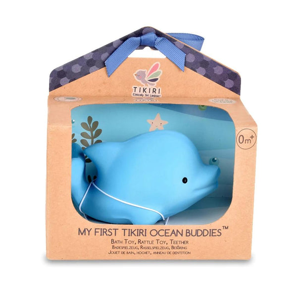 My First Tikiri Teether and Bath Toy - Dolphin Gift Boxed