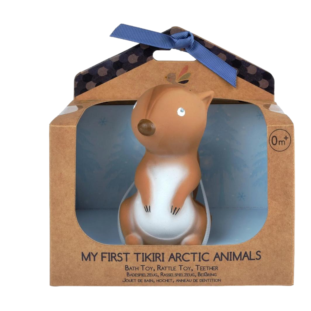 My First Tikiri Teether and Bath Toy - Squirrel Gift Boxed