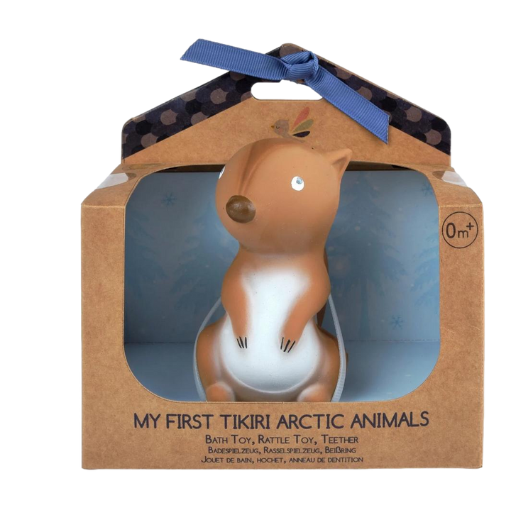 My First Tikiri Teether and Bath Toy - Squirrel Gift Boxed