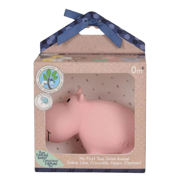 My First Tikiri Teether and Bath Toy - Hippo Gift Boxed